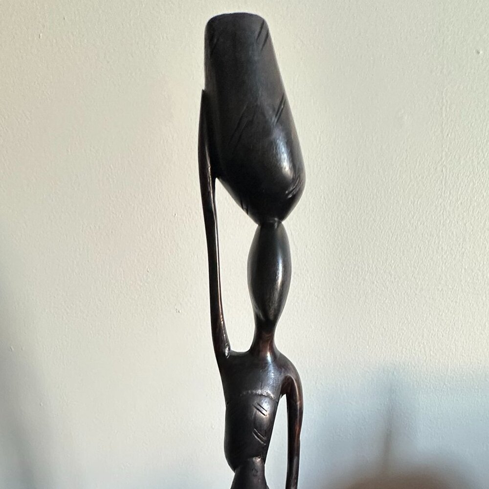 Hand-Carved Senegalese Wood Sculpture - From Senegal - Home Decor - Picture 3 of 8